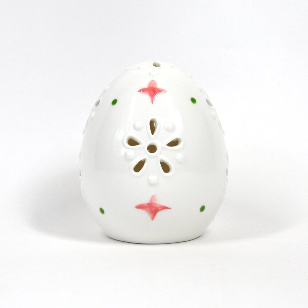Lighted Ceramic Easter Egg